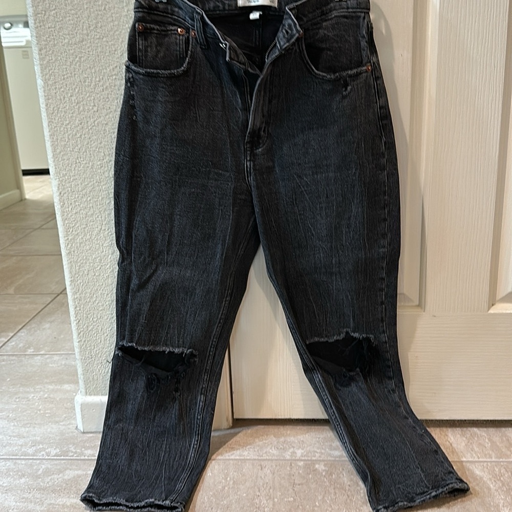 Abercrombie ankle straight jeans- curve love- ultra high rise, size 6/28